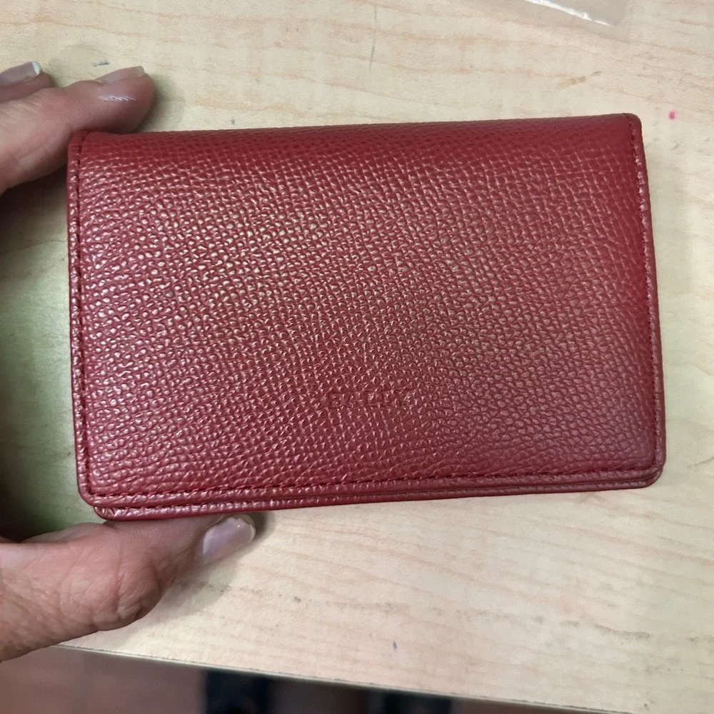 Bally Red Leather Card Holder